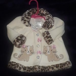 Chase Me Cheetah Print Kitten Infant Jacket